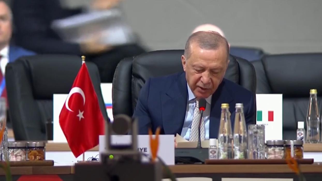 "Herkes İçin Adil ve Makul bir Gelecek" oturumu! Cumhurbaşkanı Erdoğan, G20 Liderler Zirvesi'nde hitap etti