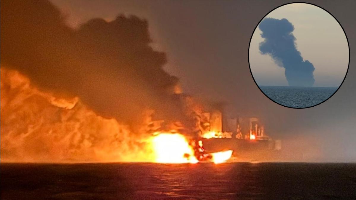 Karadeniz'de korku dolu anlar! Kocaeli açıklarında iki tankerde patlama meydana geldi