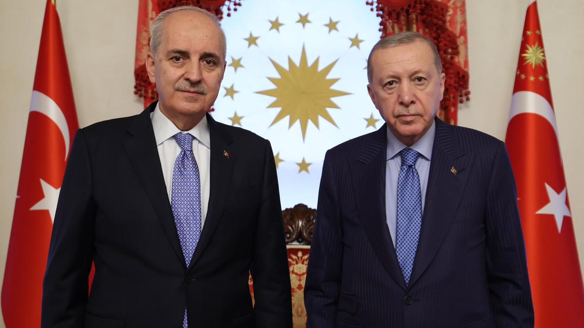 Cumhurbaşkanı Erdoğan, TBMM Başkanı Kurtulmuş'u kabul etti
