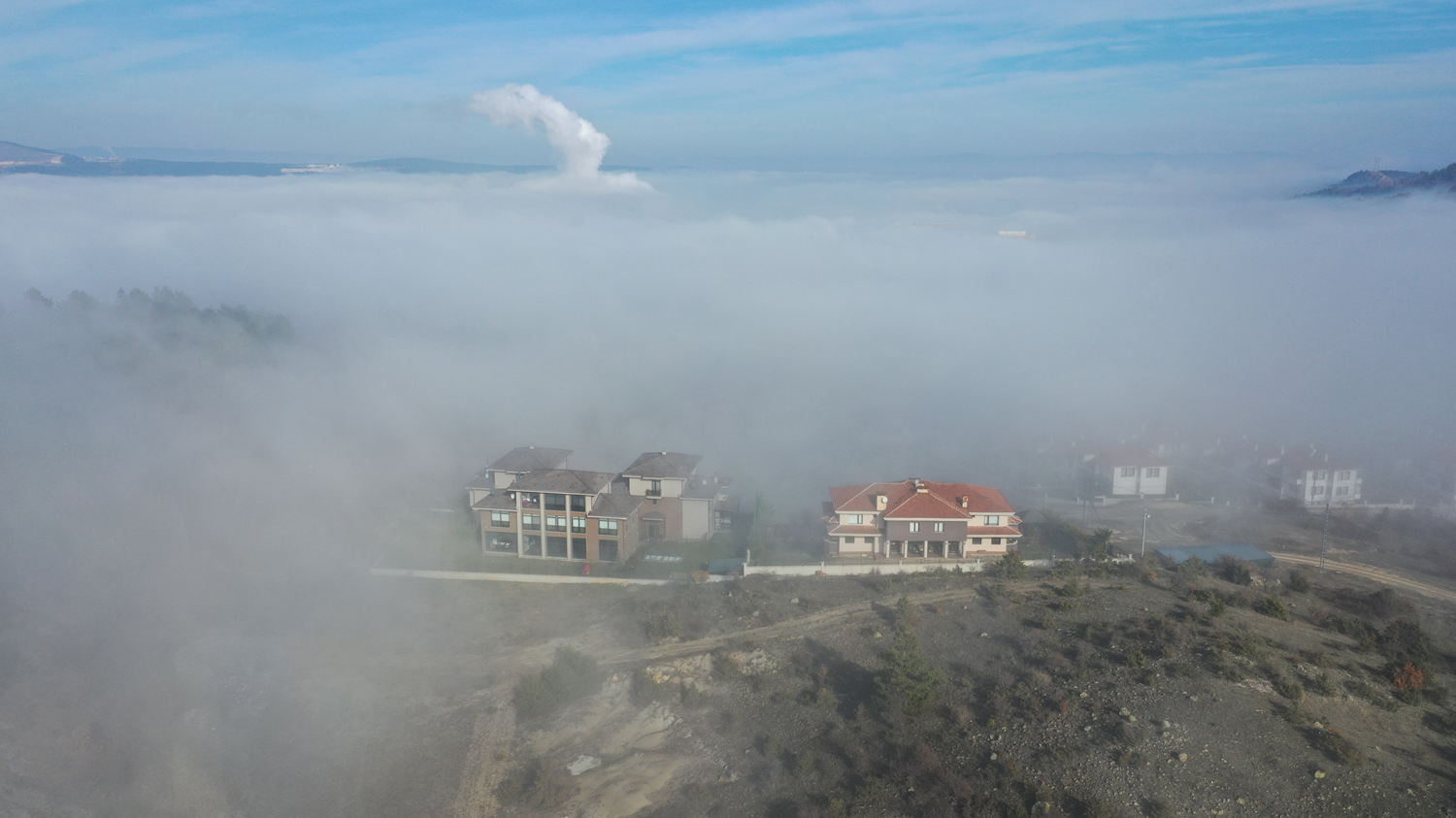 Sisle kaplanan Kastamonu havadan görüntülendi