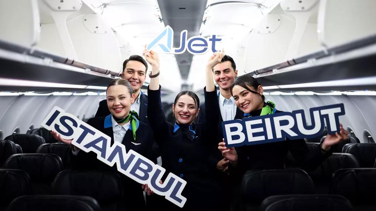 AJet, Lübnan'ın başkenti Beyrut'a İstanbul'dan direkt seferlere başladı