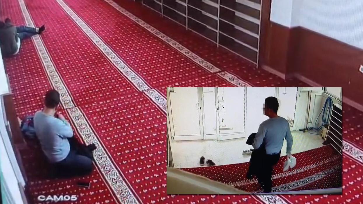 Camide hırsızlık güvenlik kamerasına takıldı