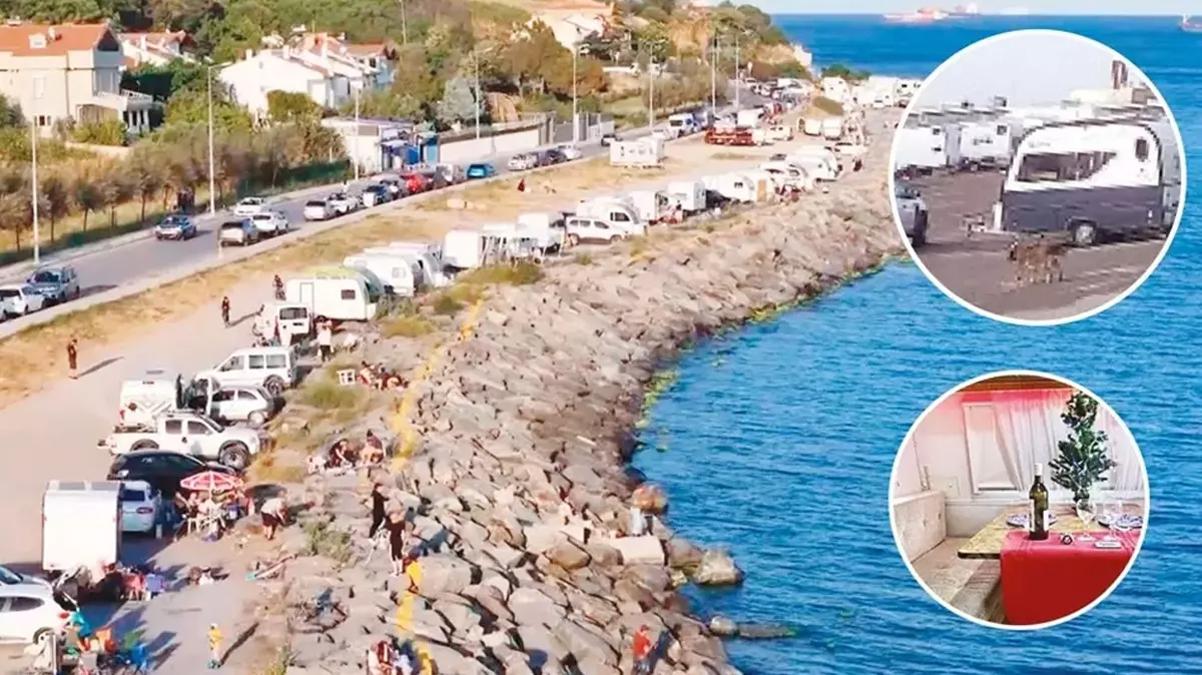 Rezalet ortaya çıktı! Denize sıfır karavan bataklığı