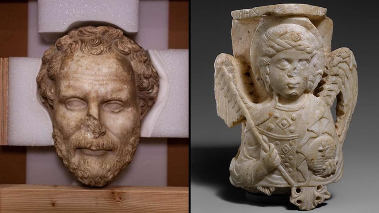 Müjdeli haber: Demosthenes mermer heykel başı da dahil iade işlemleri tamamlandı! 28 eser Türkiye'ye dönüyor