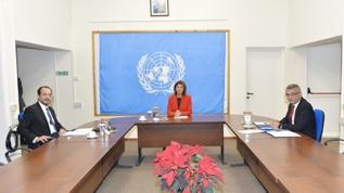 KKTC Cumhurbaşkanı Erhürman, GKRY lideri Hristodulidis ve Guterres'in Kıbrıs Kişisel Temsilcisi Cuellar ile görüştü