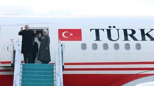 Cumhurbaşkanı Erdoğan, Türkmenistan'a gitti