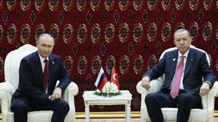 Türkmenistan'da diplomasi trafiği... Cumhurbaşkanı Erdoğan, Putin ve Şerif'le görüştü