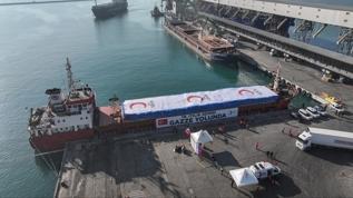 Kızılay'ın 19. Gazze ''İyilik Gemisi'' dualarla yola çıktı