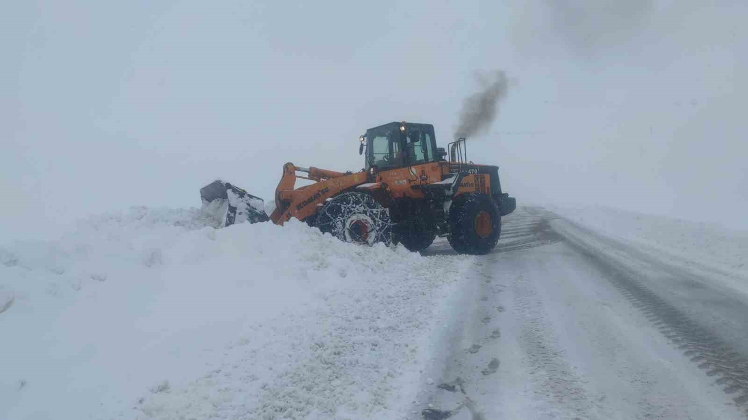 Van-Bahçesaray yolu kar ve tipiye karşı kapatıldı
