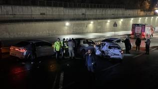 Çekmeköy'de 7 aracın karıştığı kazada 7 kişi yaralandı