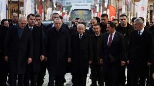 Cumhurbaşkanı Erdoğan, Kemalpaşa Caddesi'nde incelemelerde bulundu