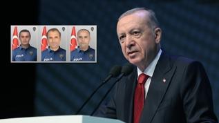Cumhurbaşkanı Erdoğan'dan şehit polislerin ailelerine taziye mesajı