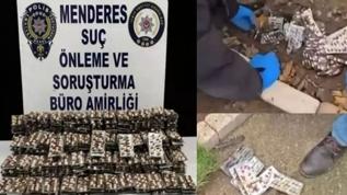 Okul çevresindeki ihbar polisi harekete geçirdi! Toprağa gömülü binlerce hap bulundu