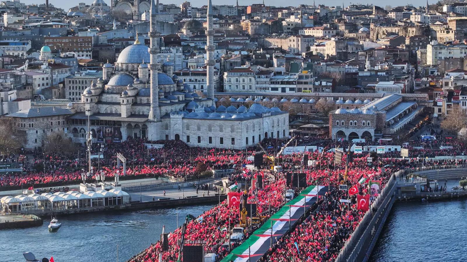 İstanbul'da Filistin'e destek seli! Gazze yürüyüşüne katılanların sayısı belli oldu