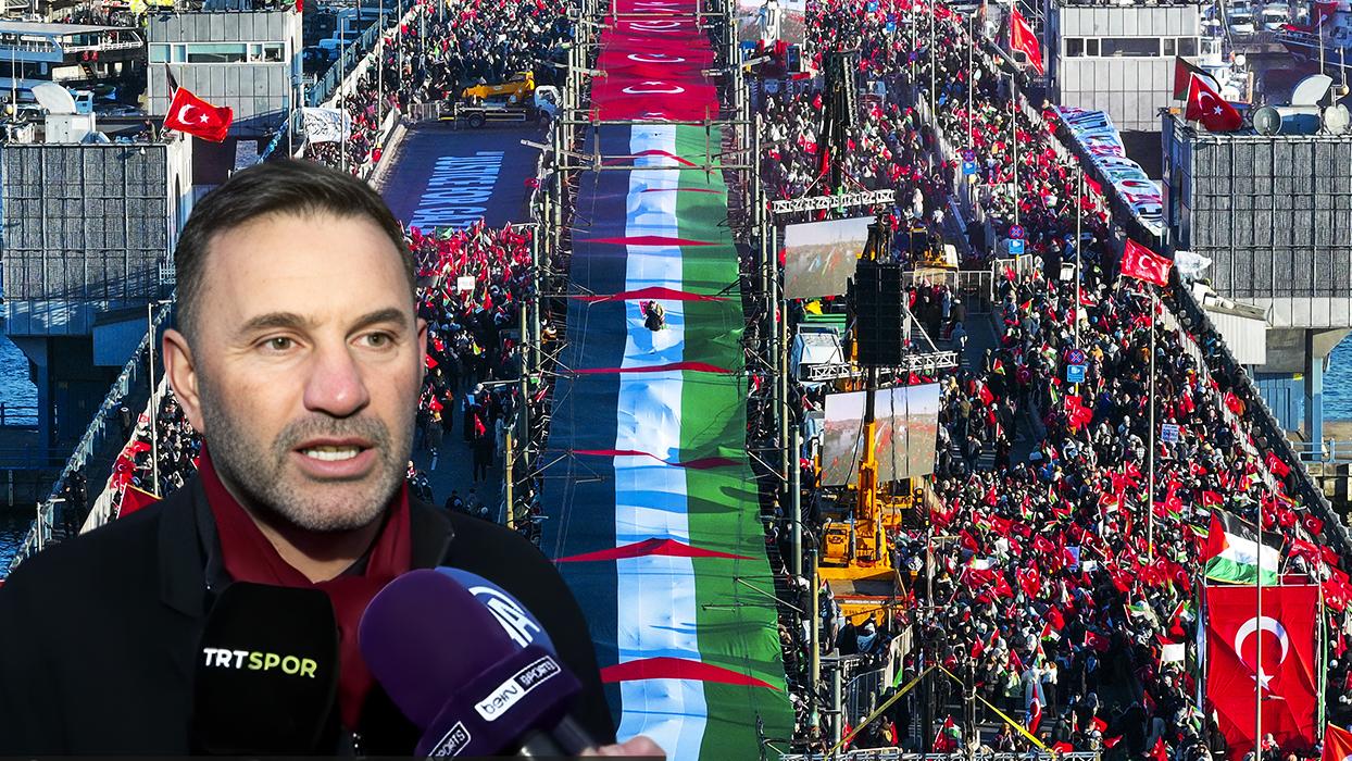 Spor camiası zulme sessiz kalmadı! ''Filistin'in yanındayız''