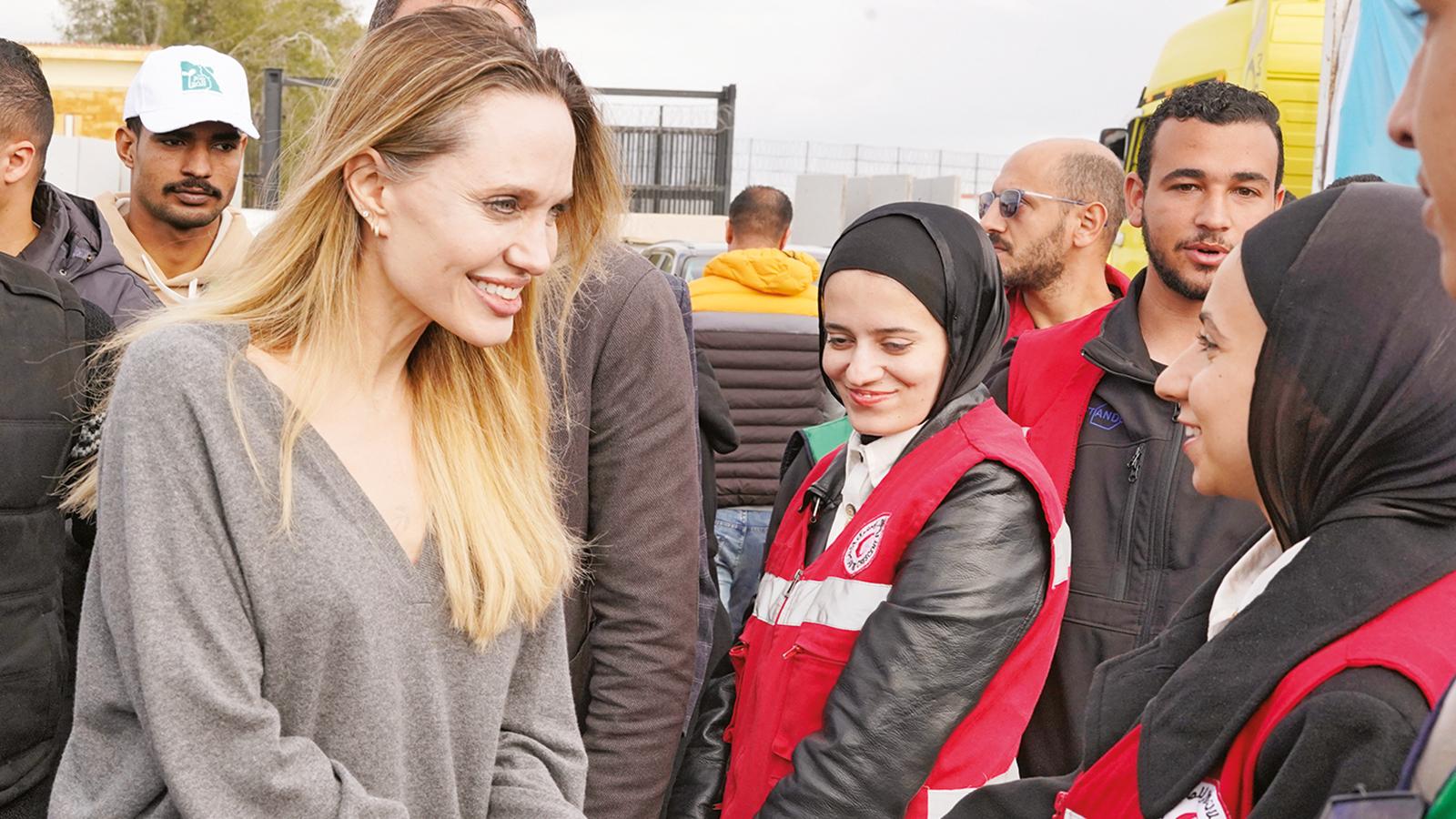 Angelina Jolie Gazze için Refah Sınır Kapısı'nda