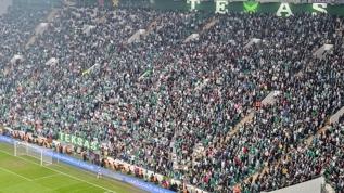 Bursaspor taraftarı tribüne uzak kaldı