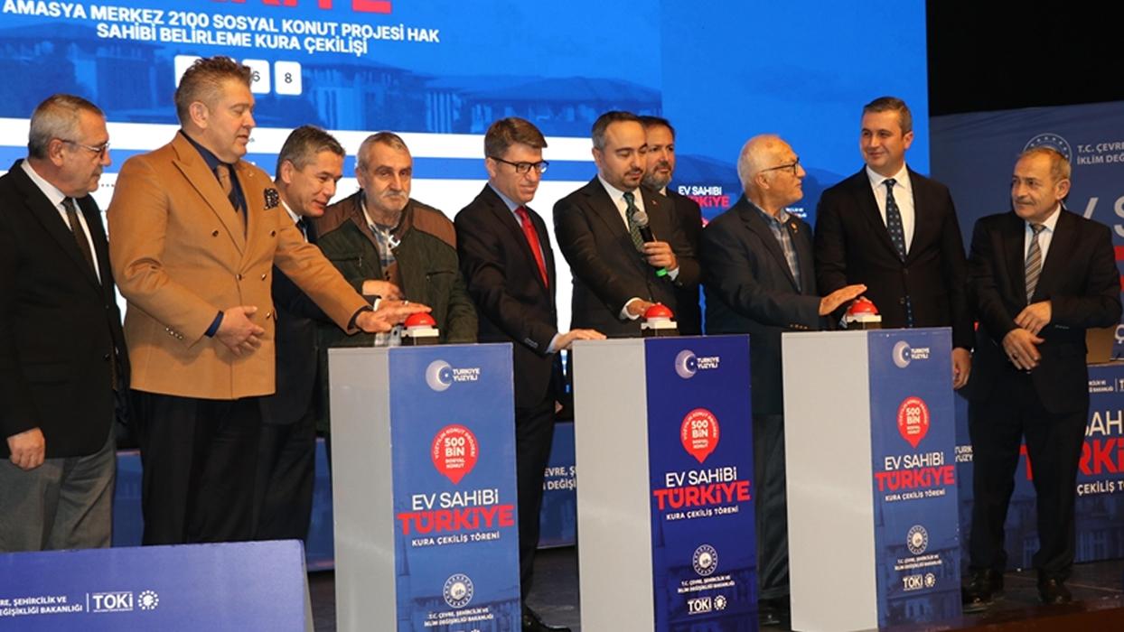 Yüzyılın Konut Projesi kapsamında Amasya'da yapılacak konutların kurası çekildi