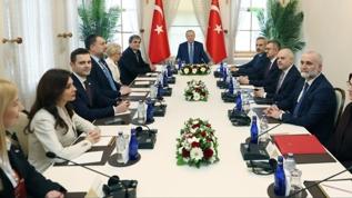 Cumhurbaşkanı Erdoğan, Arnavutluk, Bosna Hersek, Karadağ, Kosova, Kuzey Makedonya ve Sırbistan'ın dışişleri bakanlarını kabul etti