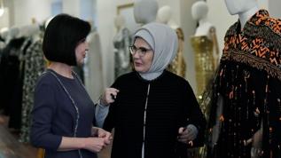 Emine Erdoğan, Özbekistan Cumhurbaşkanı'nın eşi Mirziyoyeva ile bir araya geldi