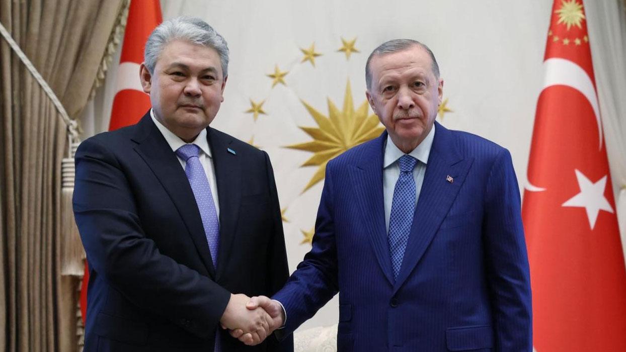 Cumhurbaşkanı Erdoğan, Kazakistan Dışişleri Bakanı Koşerbayev'i kabul etti