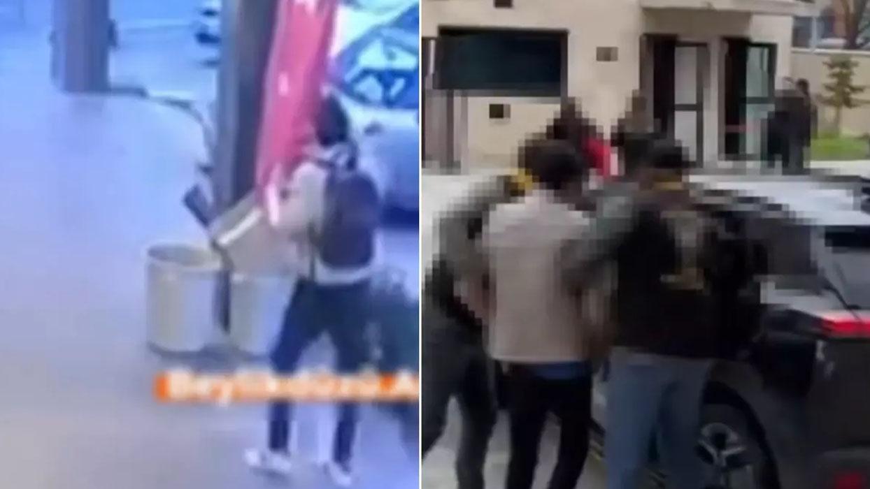 Şanlı bayrağa hadsiz saldırı! Şahıs gözaltında