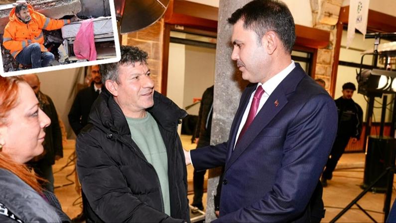 Bakan Kurum'dan 6 Şubat'ın yıl dönümünde anlamlı buluşma