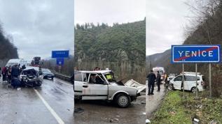 Karabük'ün Yenice ilçesinde feci kaza: 5 yaralı