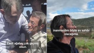 Bakan Kurum'dan yangında evi yanan "Cavit amca"ya ilişkin "Artık yüzü gülüyor" paylaşımı