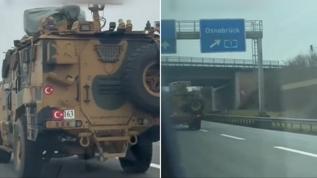 Almanya'da Türk askeri konvoyu gören Alman vatandaşları şaşkın!