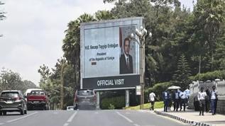 Etiyopya'da Cumhurbaşkanı Erdoğan rüzgarı! Başkentte bilboardlara fotoğrafı konuldu