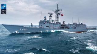 NATO, TCG Gaziantep fırkateyninden görüntüler paylaştı