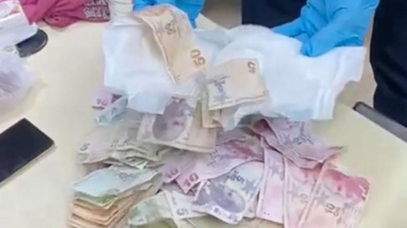 Dilencilik parasını çocuk bezine sakladılar