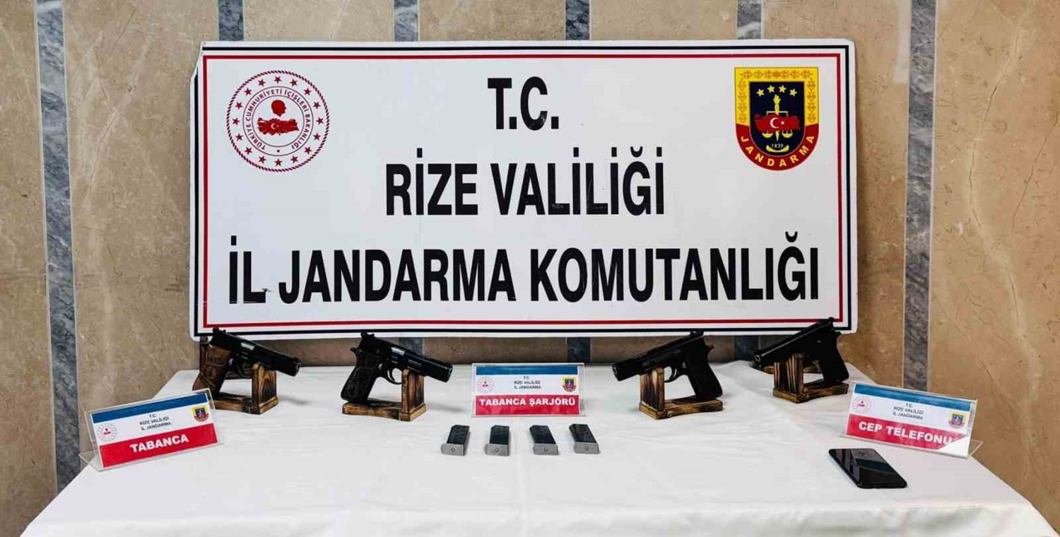 Rize'de ruhsatsız silah operasyonu: 1 gözlatı
