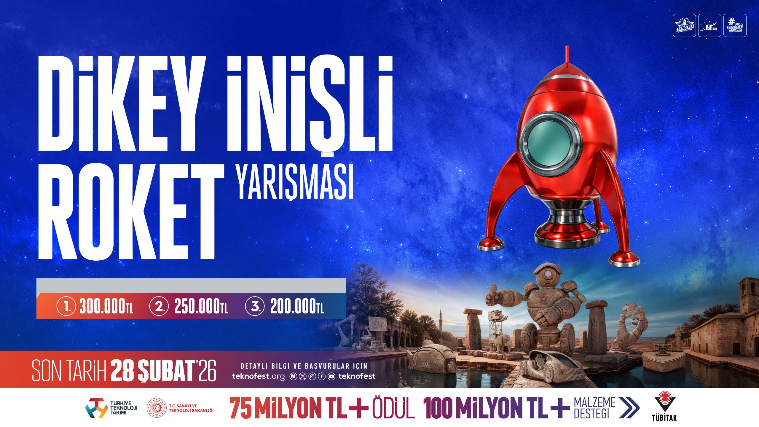 TEKNOFEST Dikey İnişli Roket Yarışması ile Genç Mühendisler Geleceğin Uzay Teknolojilerini Tasarlıyor