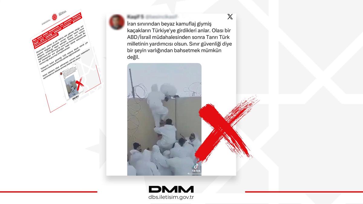 İran sınırı üzerinden algı girişimi! DMM: Kaçak giriş iddiaları gerçek dışı