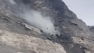 Artvin'de heyelan anını kaydeden vatandaşların tepkileri gülümsetti