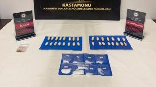 Kastamonu'da uyuşturucu ile yakalanan 5 zanlı gözaltında