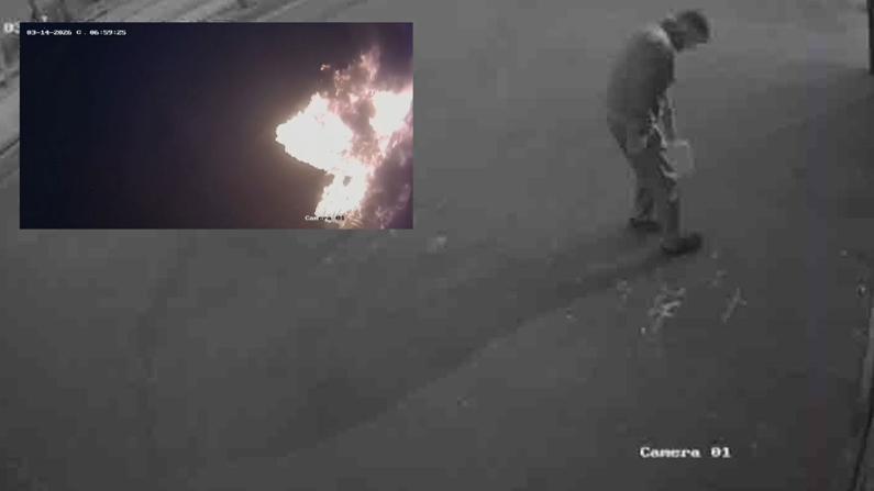 Bursa'da kundakçının güvenlik kamerası görüntüleri ortaya çıktı