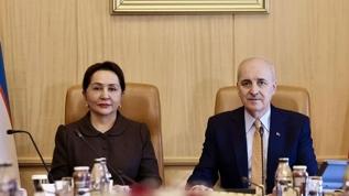 TBMM Başkanı Kurtulmuş, Özbekistan Ali Meclisi Senato Başkanı Narbayeva ile görüştü