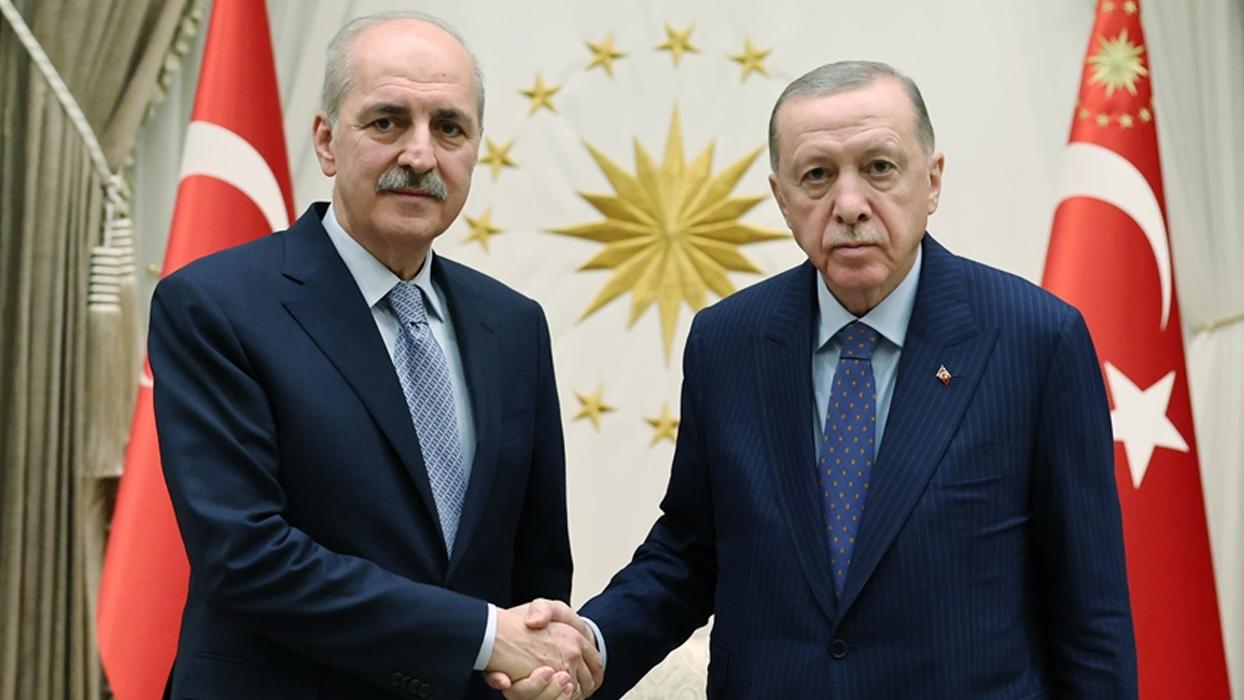 Cumhurbaşkanı Erdoğan, TBMM Başkanı Kurtulmuş ile görüştü