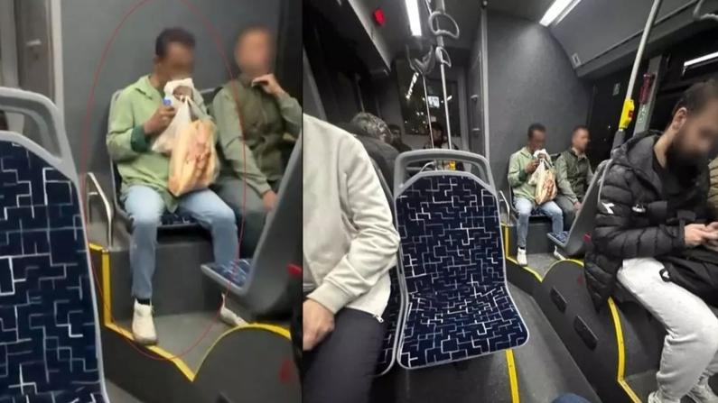 Otobüste korku dolu anlar! Yolcular kameraya aldı