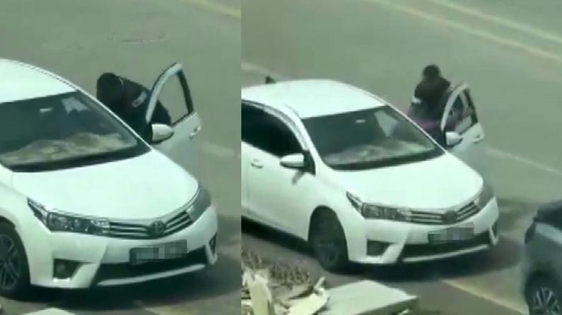 Defalarca darp etti... Trafikte yaşanan şiddet kamerada!