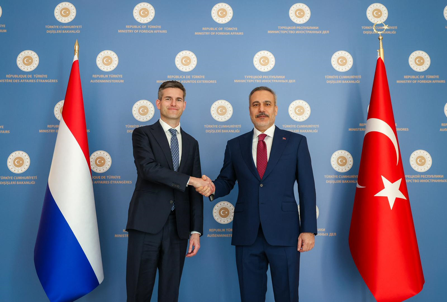 Dışişleri Bakanı Hakan Fidan, Hollanda mevkidaşıyla bakanlıkta görüştü