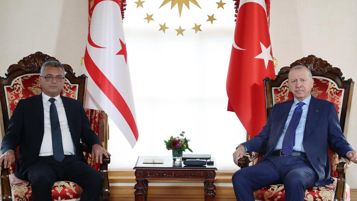 Cumhurbaşkanı Erdoğan, KKTC Cumhurbaşkanı Erhürman ile görüştü