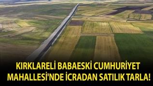 Kırklareli Babaeski Cumhuriyet Mahallesi'nde icradan satılık tarla!
