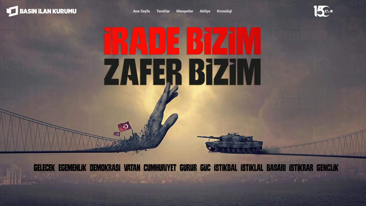 15 Temmuz'un dijital hafızası ‘15temmuz.bik.gov.tr' erişime açıldı