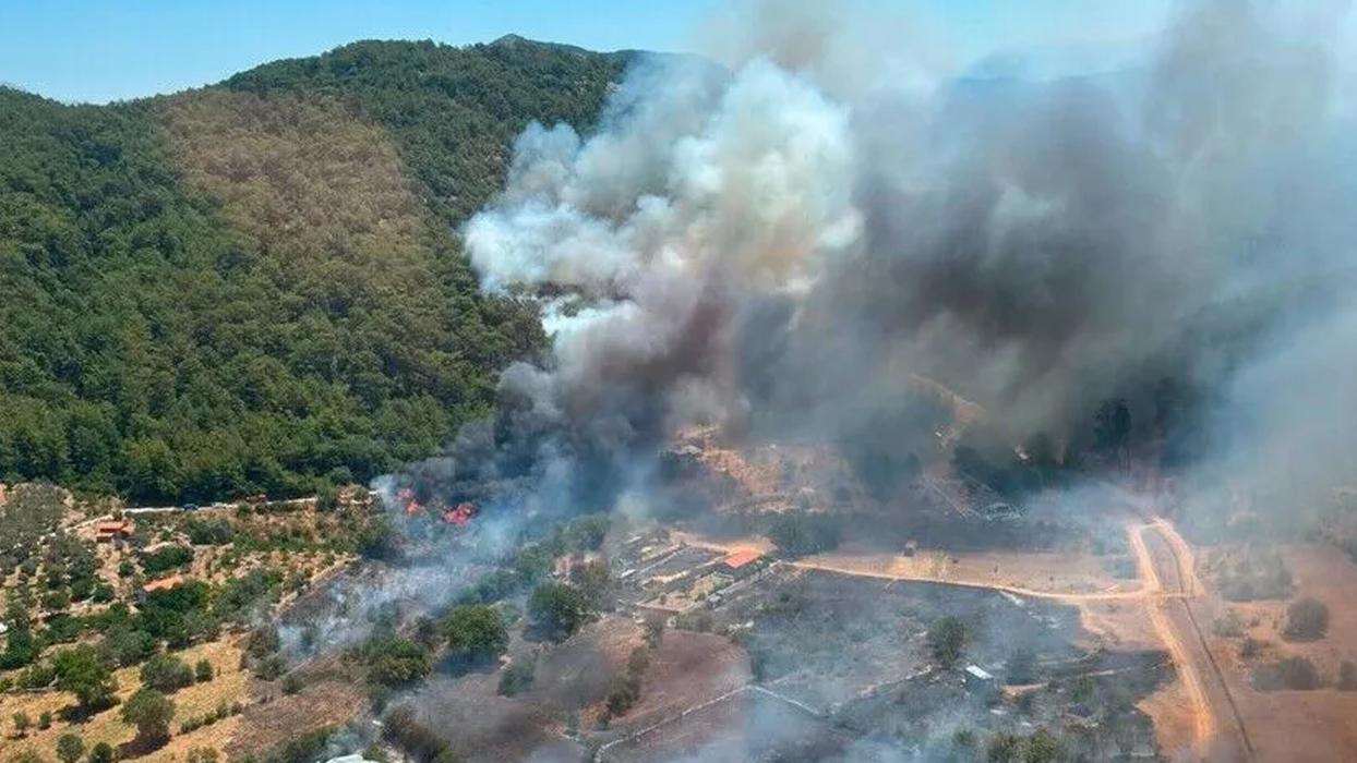 Fethiye'de orman yangını! Havadan ve karadan müdahale ediliyor
