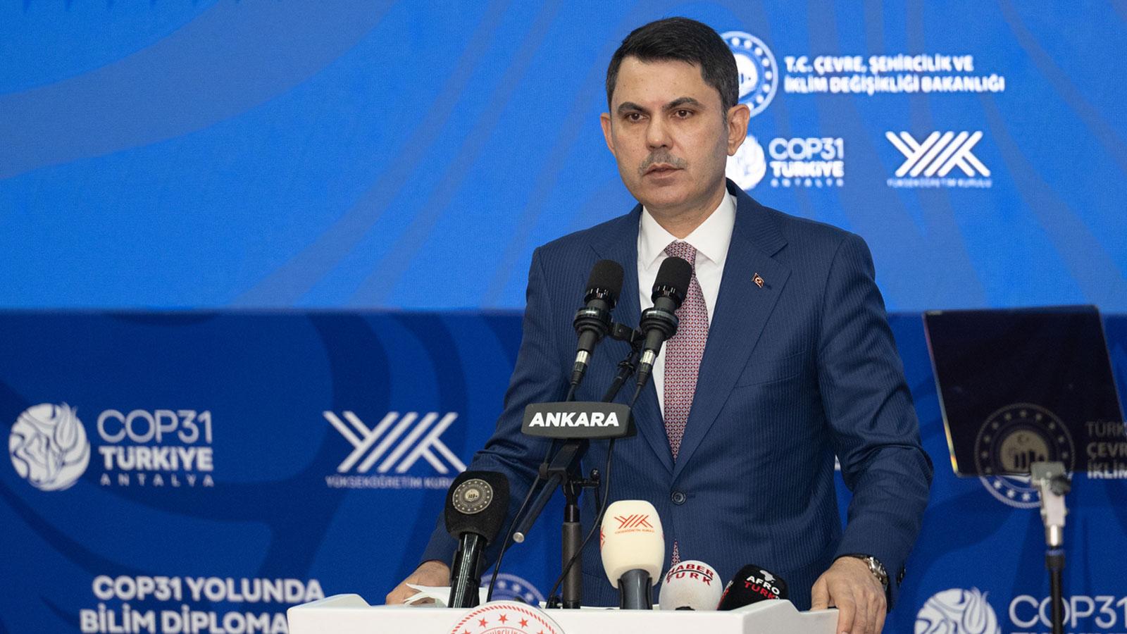 COP31 Başkanı Kurum'dan çağrı: Atık artış hızı yarıya inmeli!