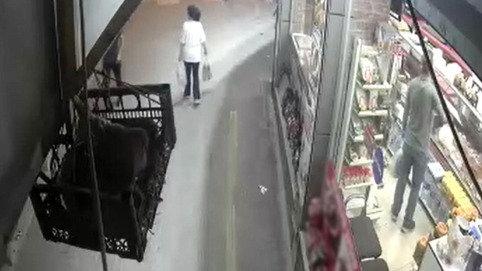Bahçelievler'de binanın çökmesi sırasında yaşanan panik anları kamerada